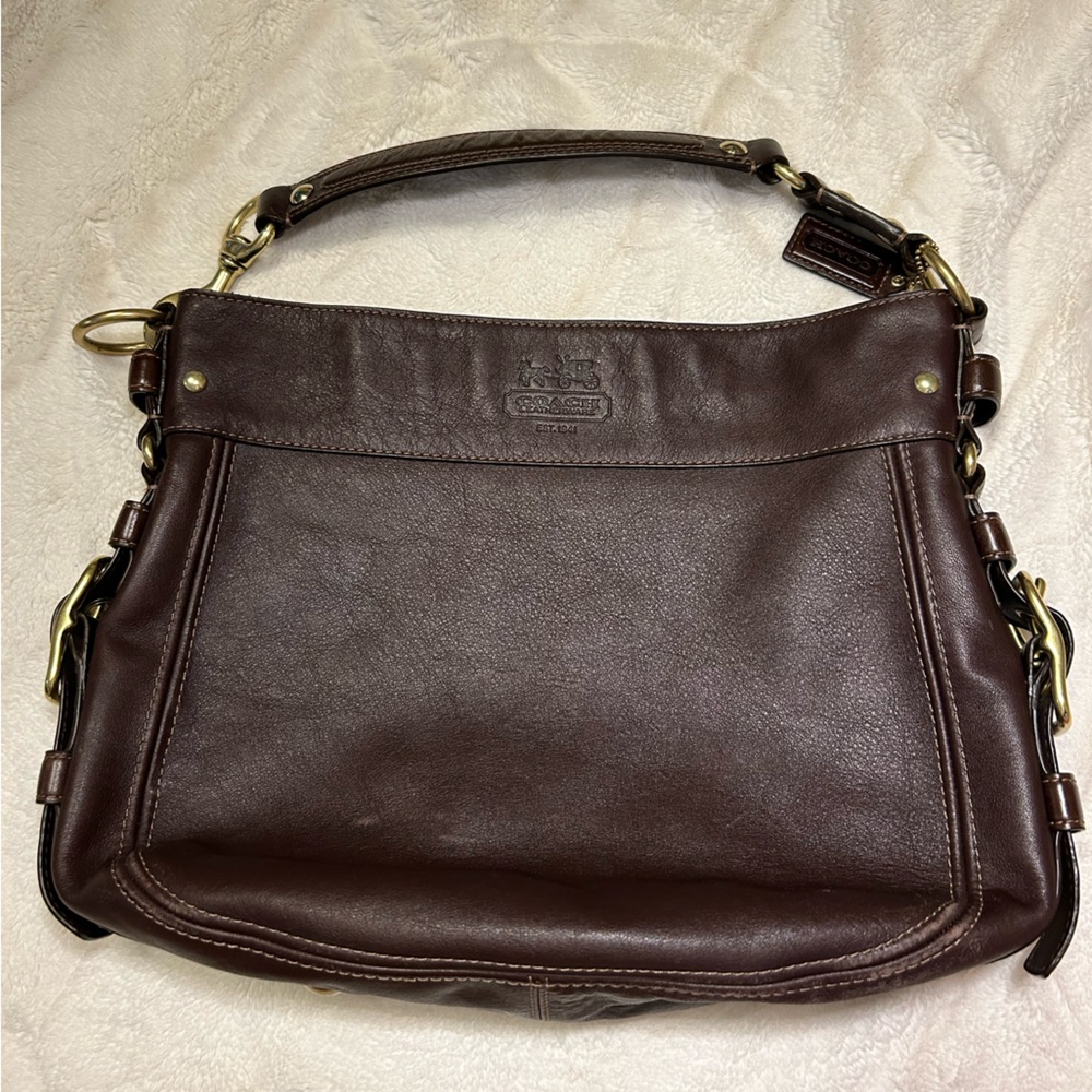 Vintage brown leather Coach bag
